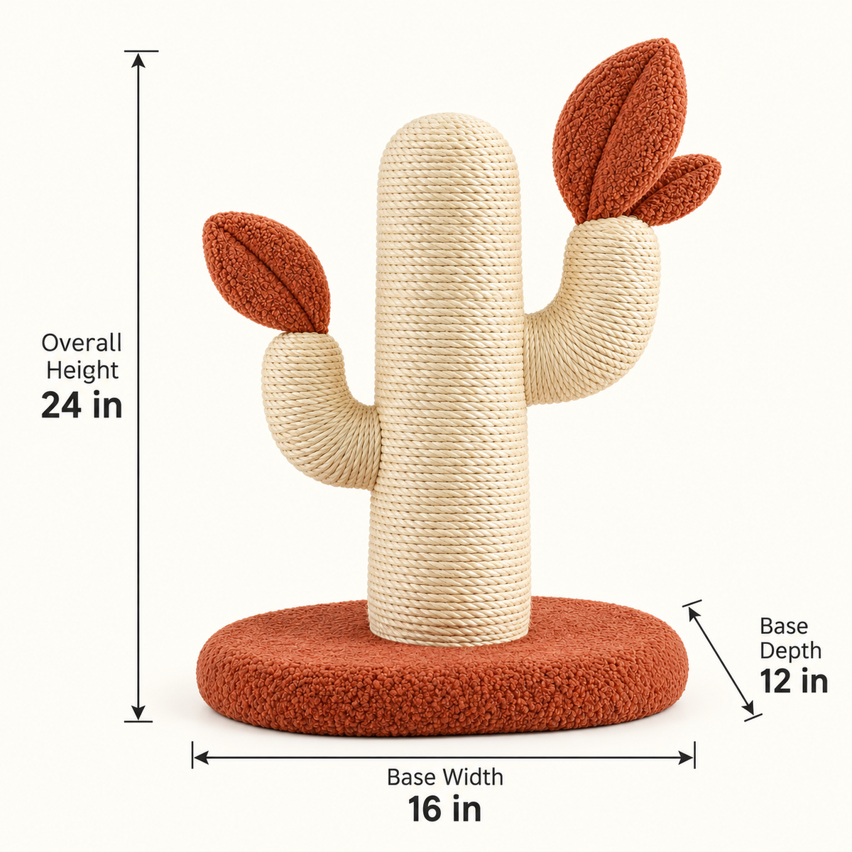 Plush Spiral Cat Play Toy with Leaf Details - Blue & Cream