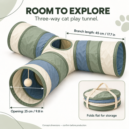 Braided Rope Ring Dog Toy with Treat Ball - Green & Cream, 10 Inch